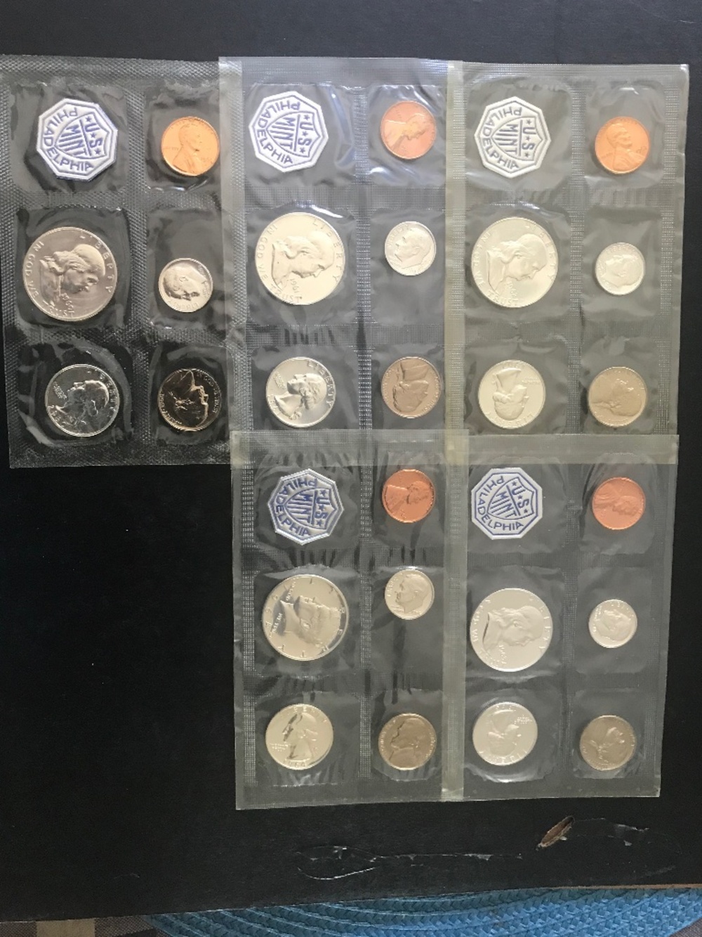 Lot of 5: 1960 - 1964 PHILADELPHIA US MINT PROOF SETS, SEALED,90%Silver 10,25,50